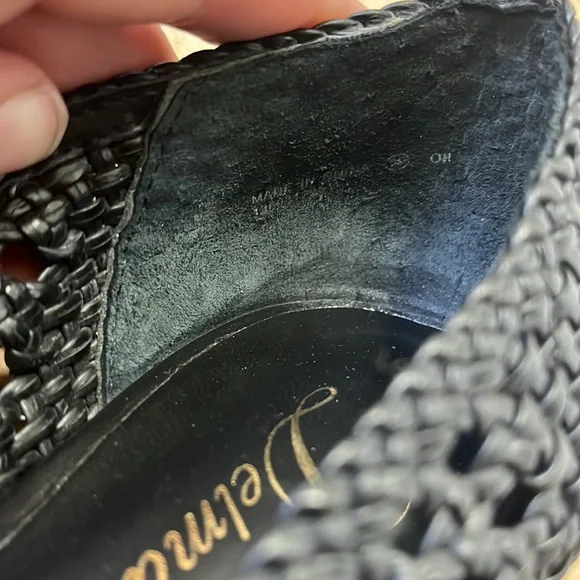 Delman Shana Woven Leather Flats with bow detail size 7 pin up feminine - Picture 10 of 12